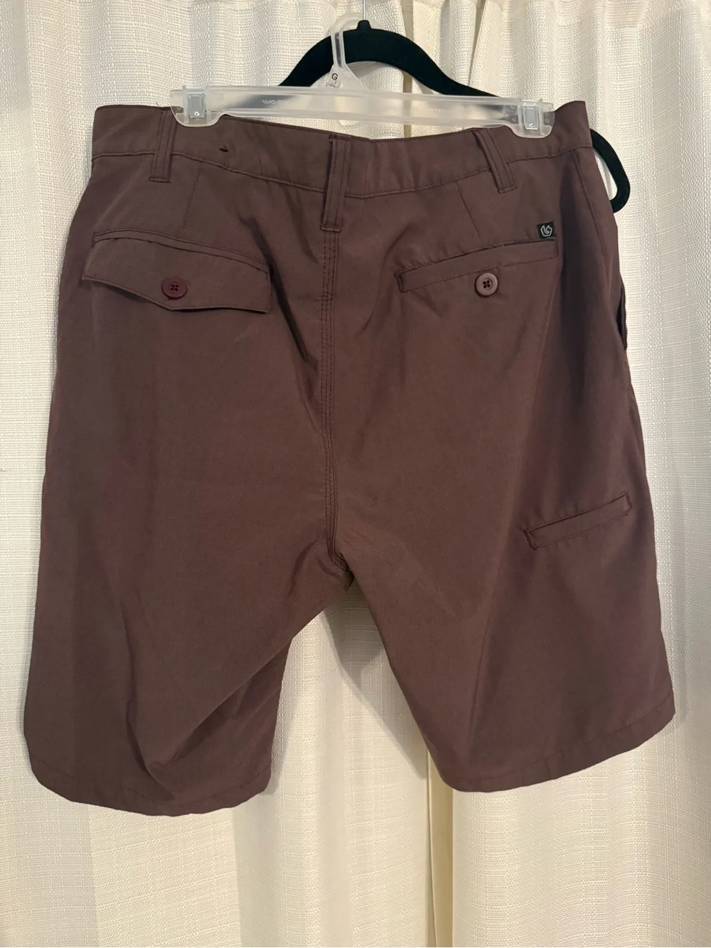 burnside Men's brown/burgundy Flat-Front Shorts